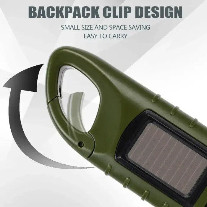 Lampe de poche LED (solaire et à manivelle) - Kf s ad cc e a a fa r - Outdoor Starterkit