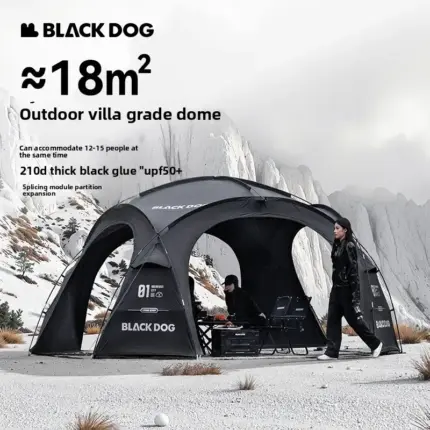 Grande tente dôme noire modulaire (18m²) - Kf sd de a bfc e d e x - Outdoor Starterkit