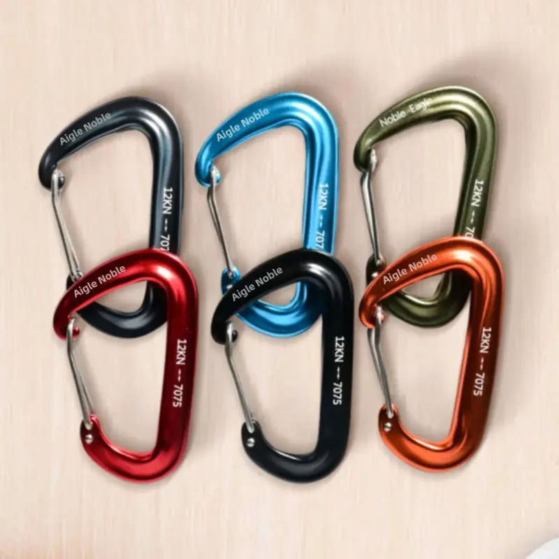 Lot de 6 mousquetons en aluminium - Kf s df e d c d b a c bbeet - Outdoor Starterkit