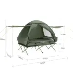 Tente 4 en 1 avec lit, sac de couchage et matelas (2 personnes) - Kf s b ea c c b a ead aca s - Outdoor Starterkit