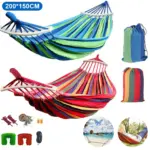 Hamac en toile rayé anti-basculement - Kf s d d a e ed a - Outdoor Starterkit