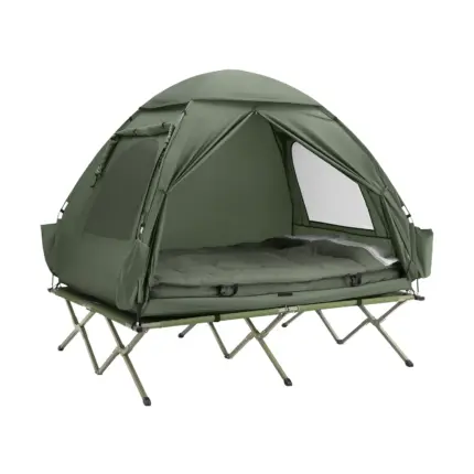 Tente 4 en 1 avec lit, sac de couchage et matelas (2 personnes) - Kf s b d b c af d fe i - Outdoor Starterkit