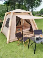 Tente gonflable de camping « Glamping Lodge » (4-5 personnes) - Kf se a b be a b bf fe de - Outdoor Starterkit