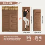Sac de couchage en flanelle - Queen size - Kf s da e e b c bd ed an - Outdoor Starterkit