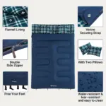 Sac de couchage en flanelle - Queen size - Kf s a f c c a eecb - Outdoor Starterkit