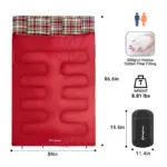 Sac de couchage en flanelle - Queen size - Kf s f cc ab a c b cr - Outdoor Starterkit